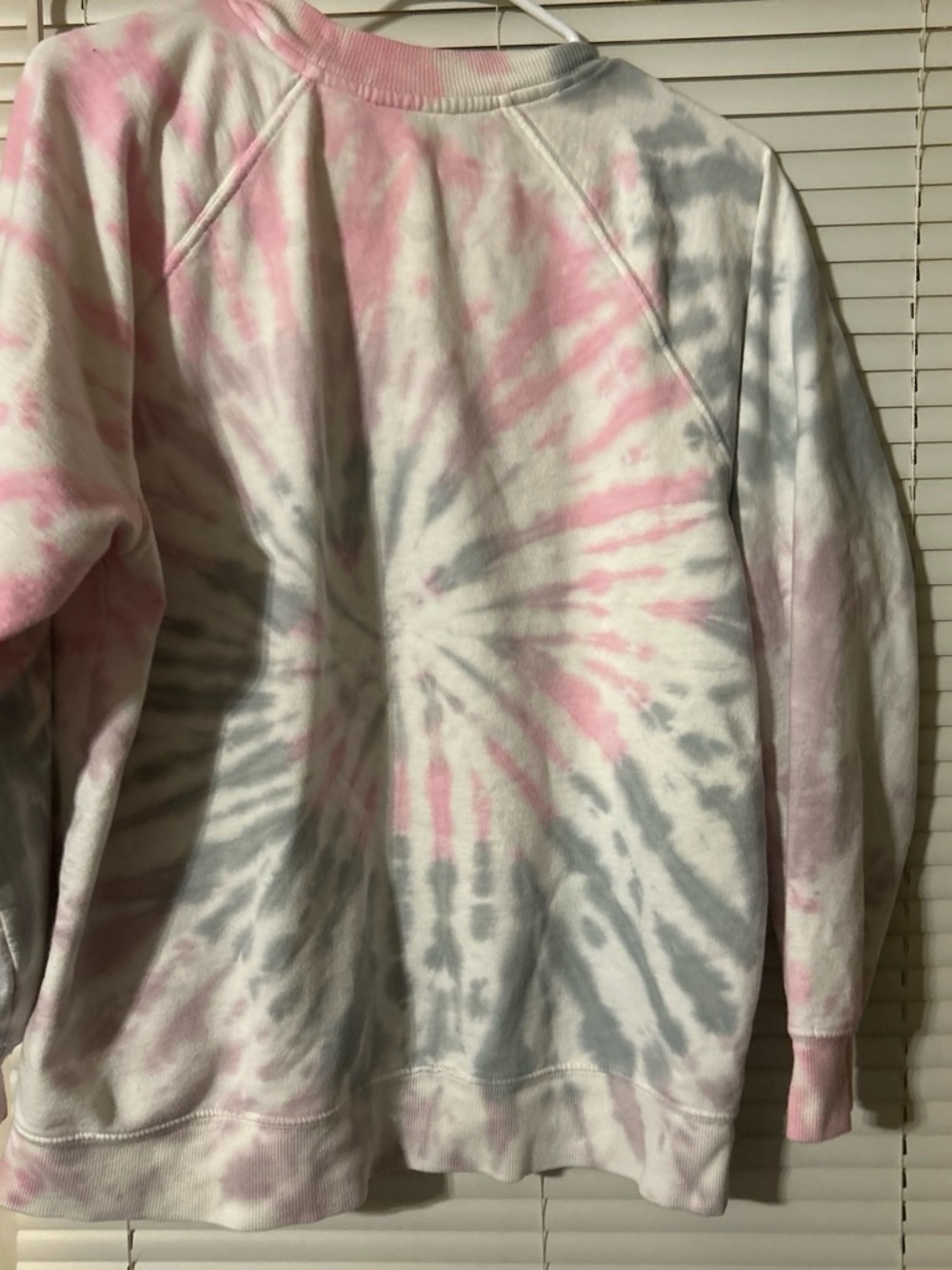 the Rolling Stones Pink & Gray Tie-Dye Crewneck Sweatshirt with Tongue Logo - Picture 4 of 4